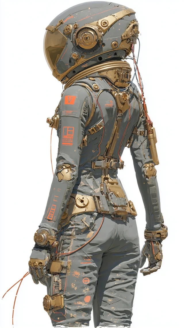 Cyberpunk Diving Suit Design Futuristic Female Outfit