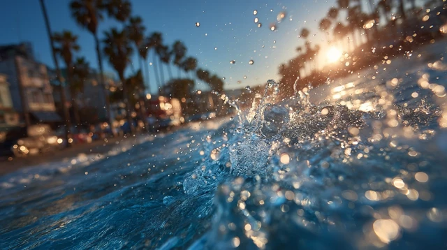 Venice Beach California Golden Hour Sunset