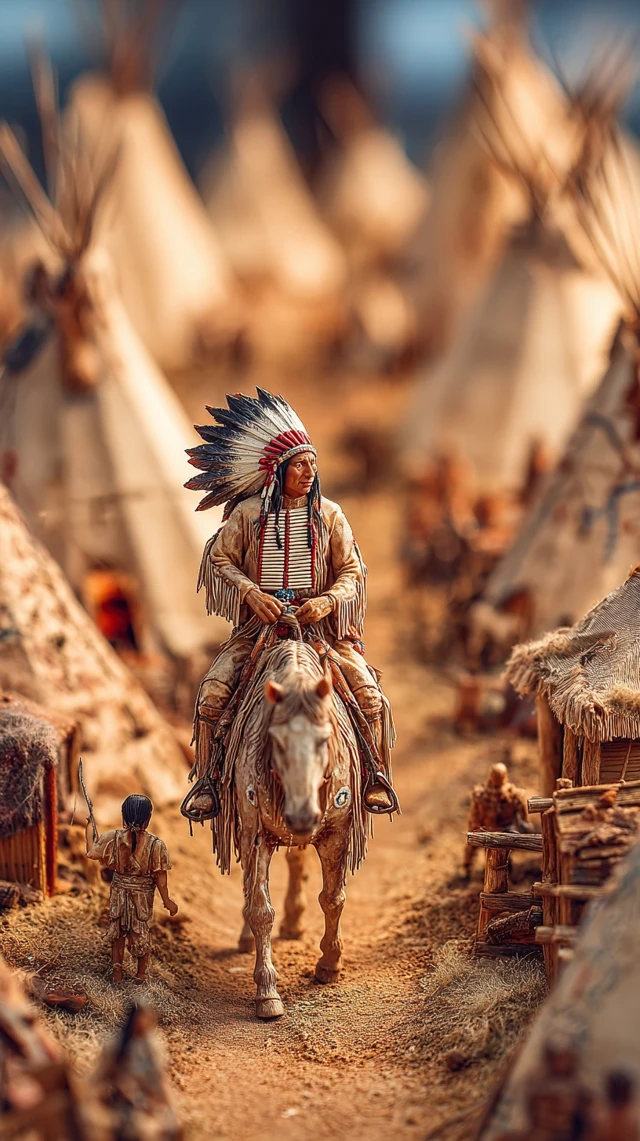 Sitting Bull Lakota Village Miniature Diorama