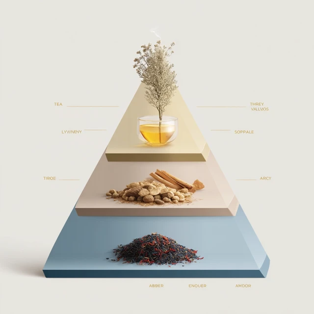 Fragrance Pyramid Diagram Elegant Minimalist Design