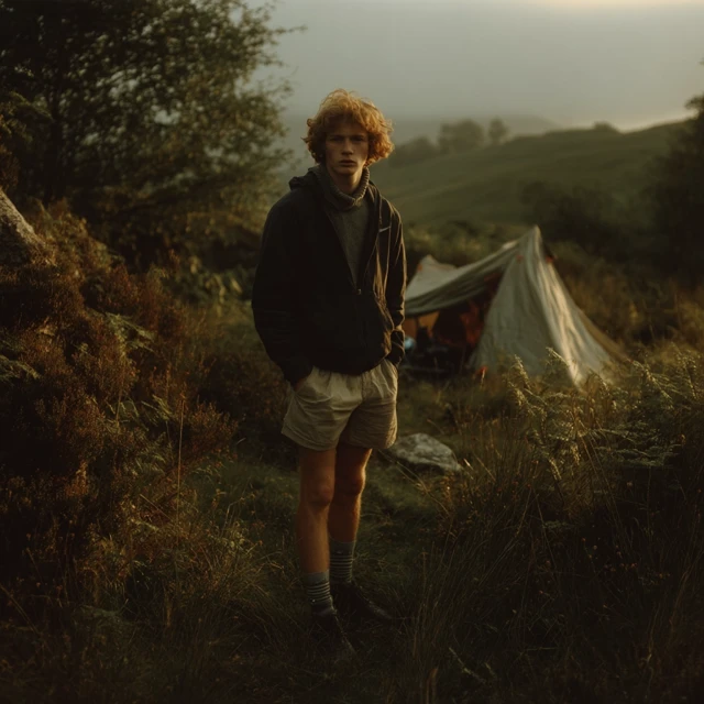 Marin in Isle of Arran: Hikers Early Morning