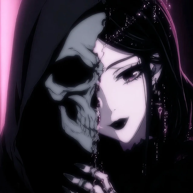 Dark Femme Fatale Grim Reaper Anime Art