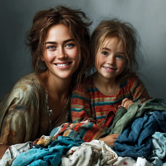 Cozy Bedtime Moment Mother and Child