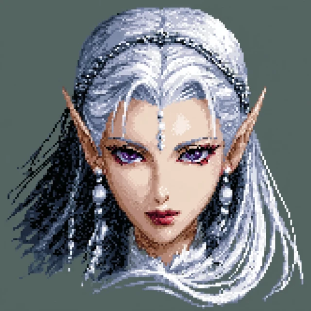 Pixel Art Elf Maiden Heroes of Might and Magic