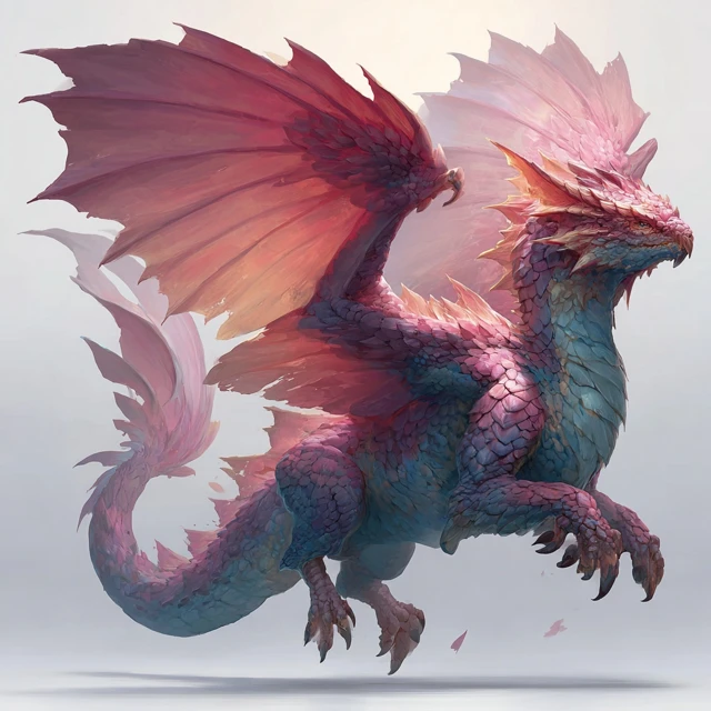 Majestic Fantasy Dragon Creature Concept Art