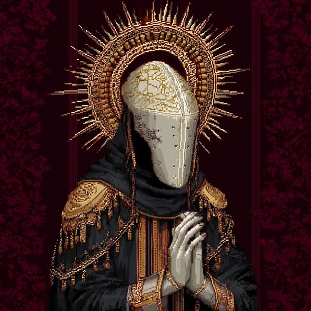 Pixel Art Penitent One Blasphemous Dark Souls