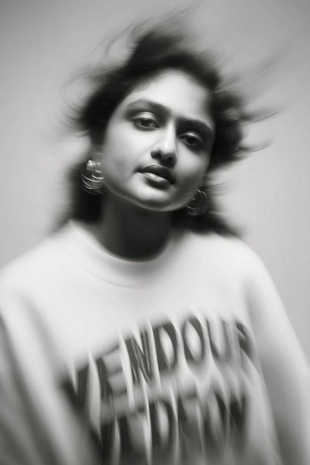 Black and White Editorial Fashion Portrait