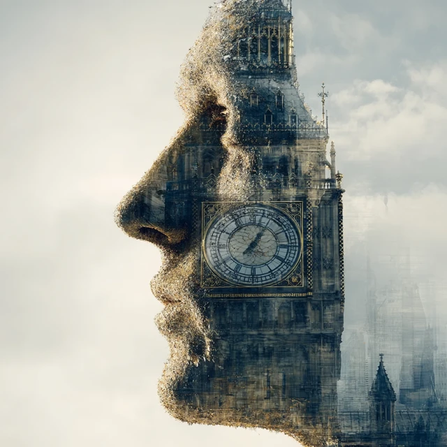Big Ben and Human Face Art Fusion