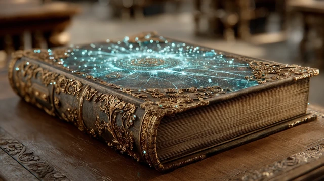 Cyber-Baroque Book: AI Algorithms and Gold Engravings