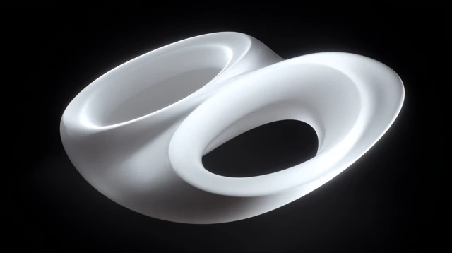 3D Percentage Symbol Abstract White Lighting