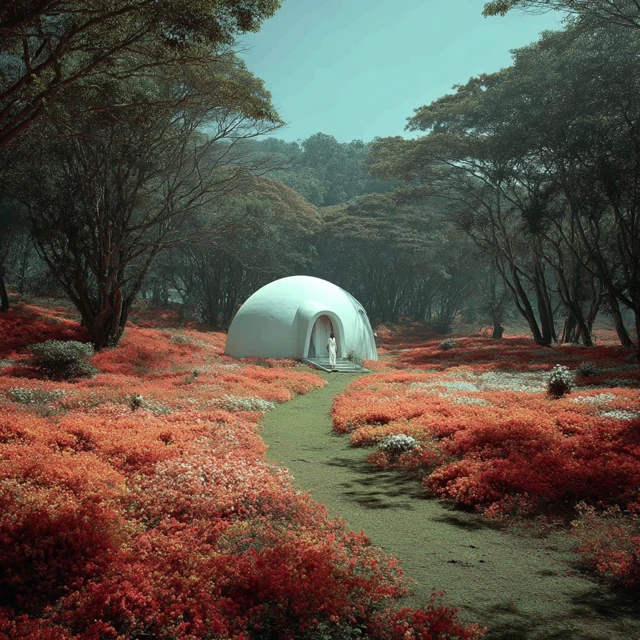 Indian Forest House Surreal Scene Nature Photography