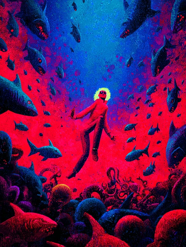 Shark in Barbarella A SciFi Movie Production
