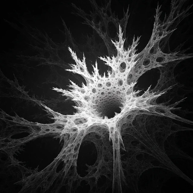 Electrostatic Fractal Patterns Black and White Art