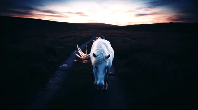 Icelandic Horse Running Dramatic Sunset Scene