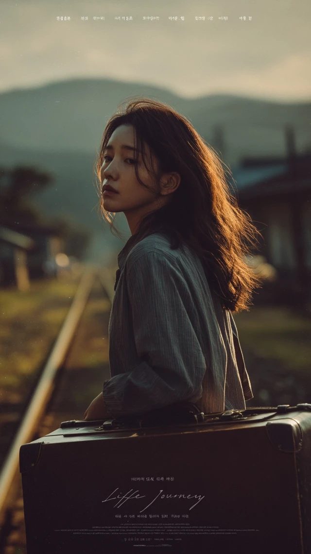 Korean Drama Scene Young Woman at Train Station