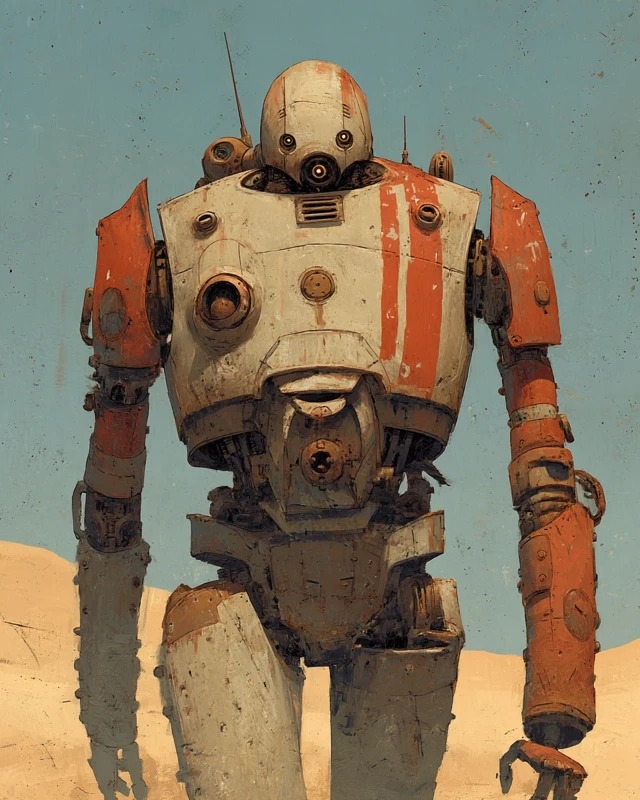 Mars Patrol Robot Ashley Wood Style Comic Cover