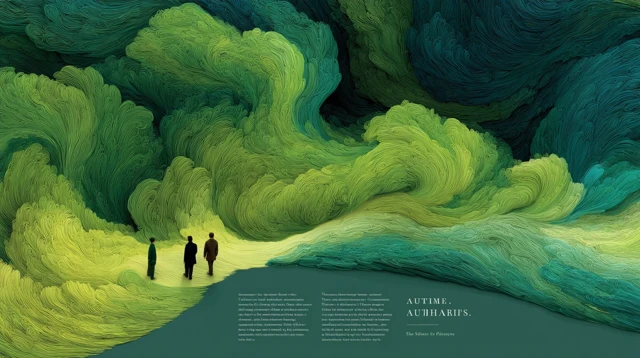 Abstract Green Artwork Nature and Human