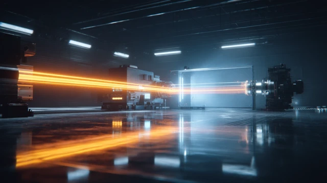 Double Slit Experiment Cinematic Illustration