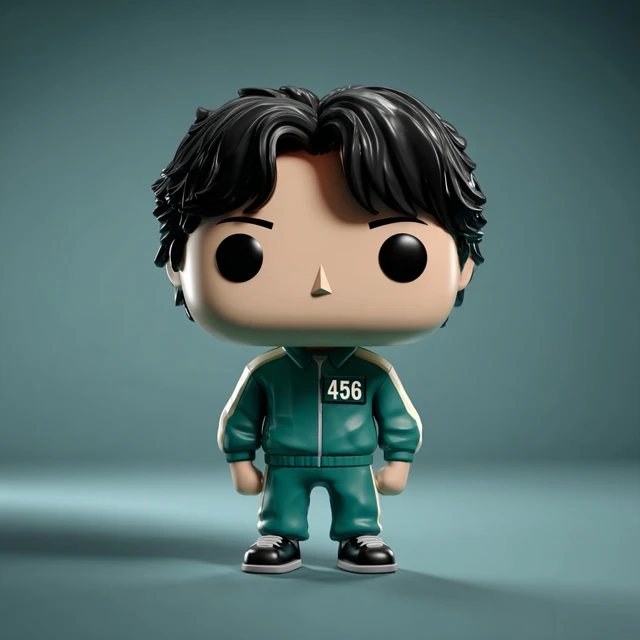Seong Gi-hun Funko Pop Squid Game 3D Render