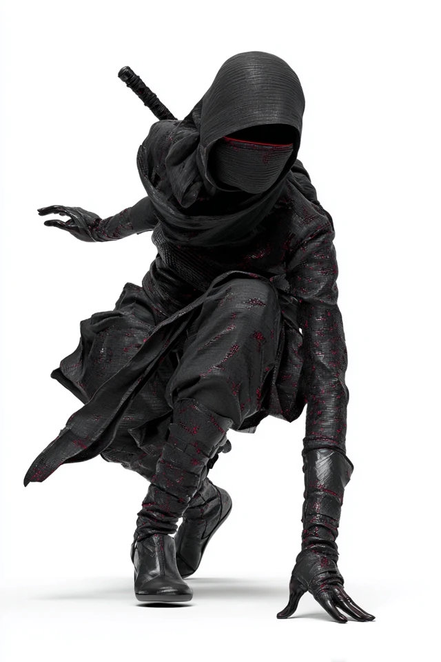 Female Ninja Mortal Kombat Style Obsidian Armor
