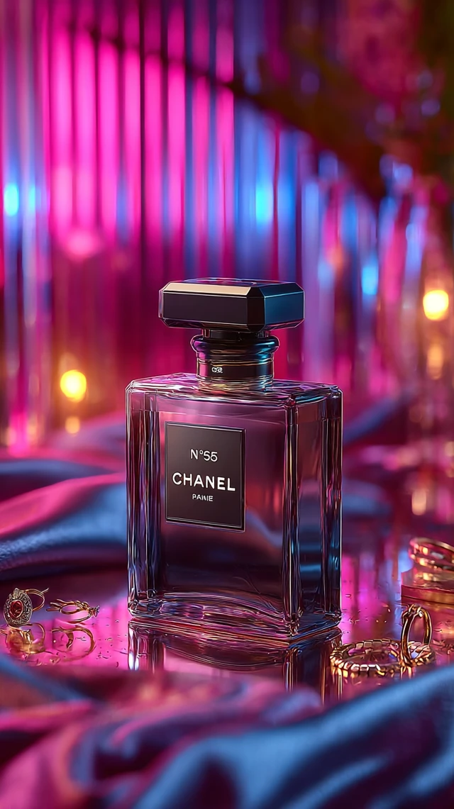 Chanel No 5 Perfume Bottle Luxury Product Photography