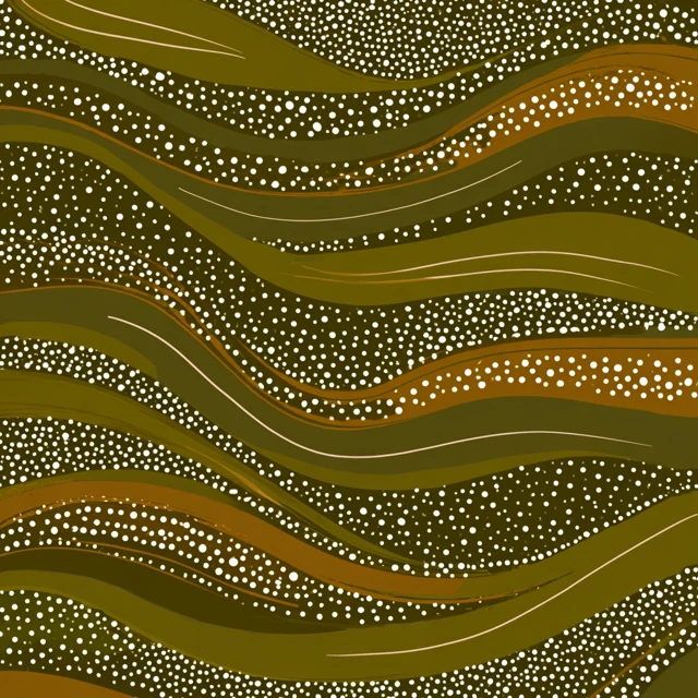 Australian Aboriginal Dot Painting Outback Illustration