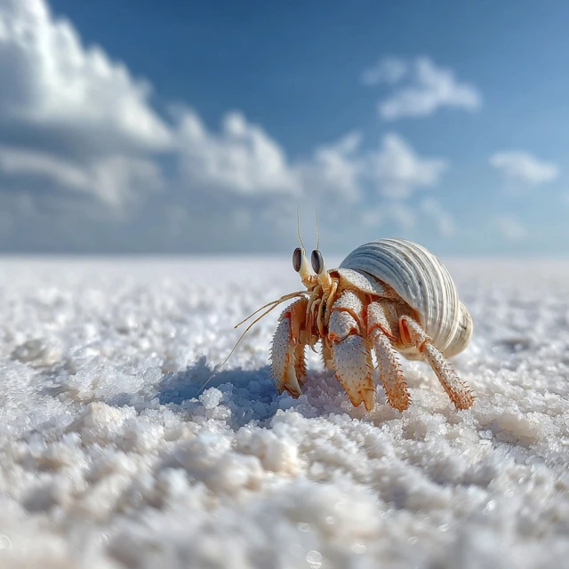 Hermit Crab Photography on a Sandy Beach