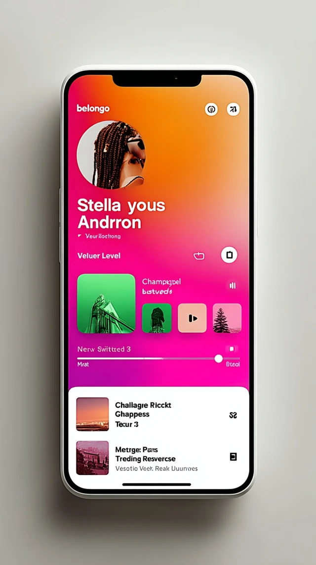 Mobile App UI Design Belong Branding Example