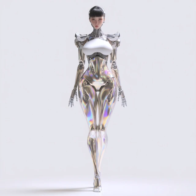 Ex Machina AI Art Ultra High Definition Metallic Woman
