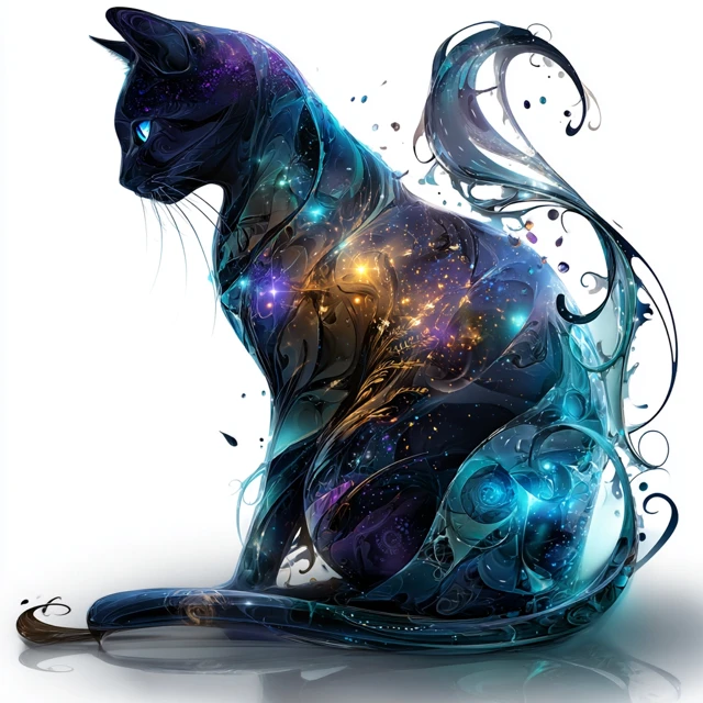 Galaxy Cat Cosmic Art