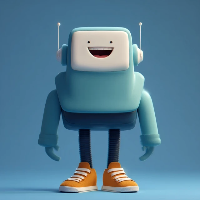 Cute 3D Cartoon Robot Character