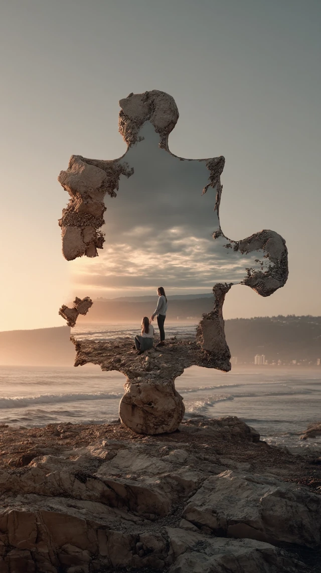 Finding Your Place: Coastal Sunset and Jigsaw