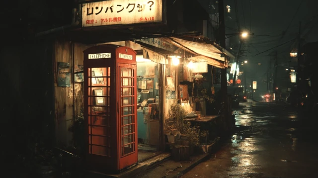 Rainy Japanese Alleyway Nostalgic Scene