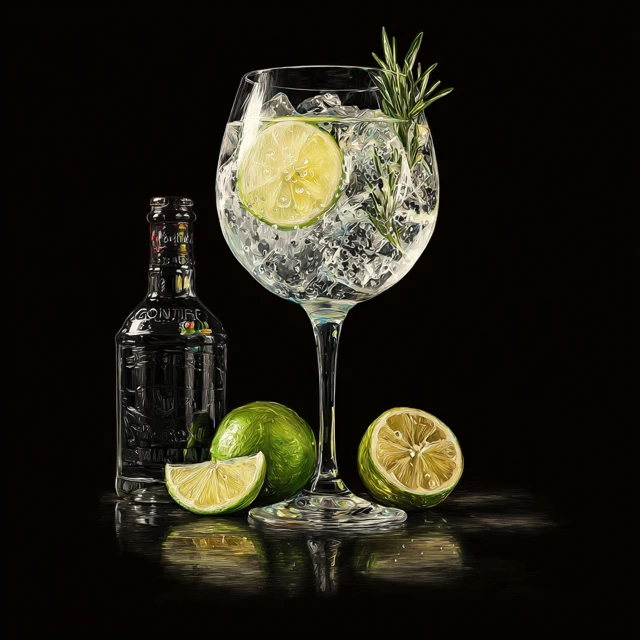 Gin Tonic Cocktail Refreshing Drink Poster