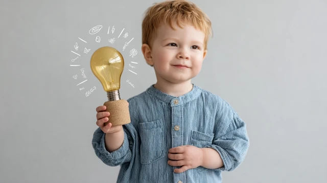 Gifted Toddler Wins Trophy Early Genius Concept