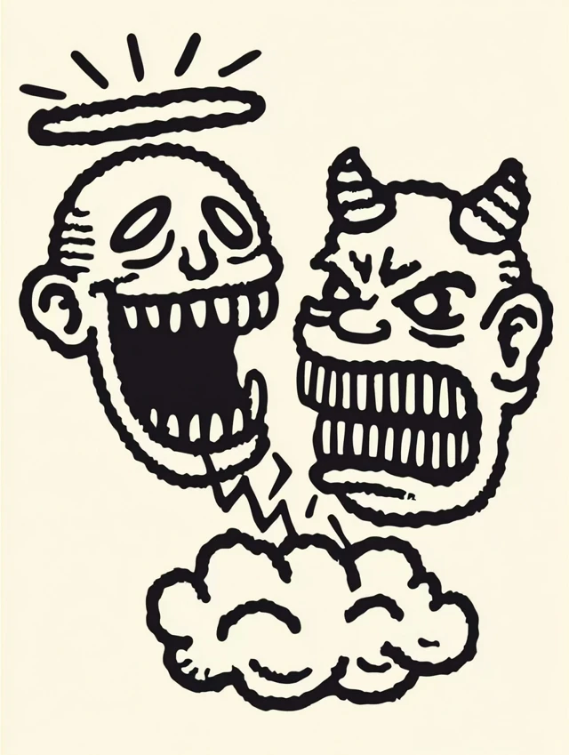 Angel and Devil Cartoon Clip Art
