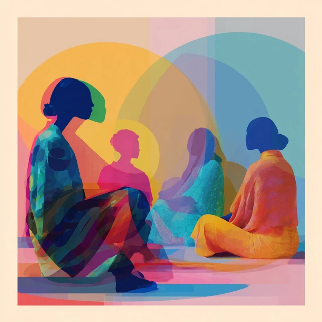 Retreat Circle Illustration Relaxation and Plenty