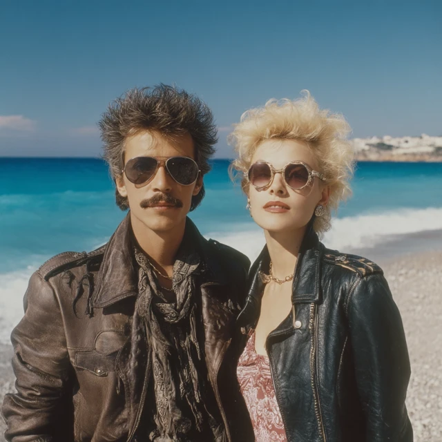 1980s Italian Beach Photo Couple