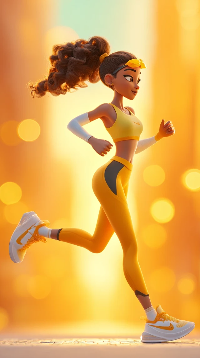 Disney Style Runner in Futuristic Nike Sportswear
