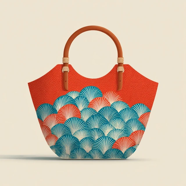 Stylish Beach Bag Vector Illustration