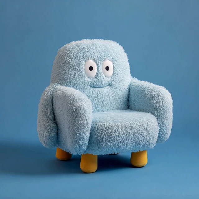 Cute Blue Monster Pet Bed for Kids