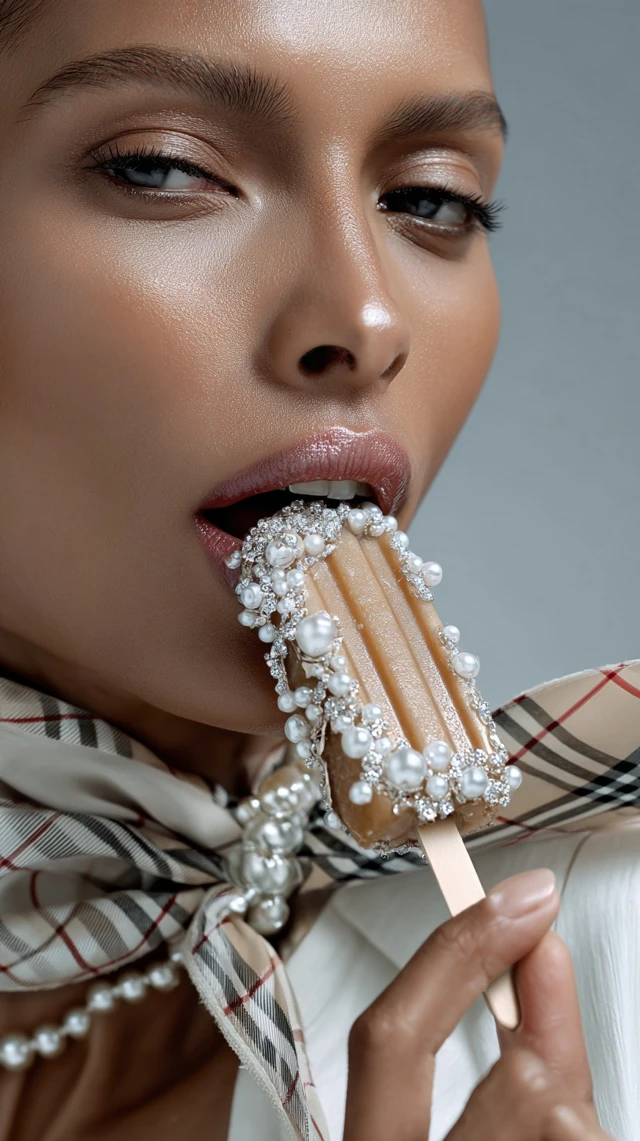 Burberry Ice Cream Popsicle with Gems and Pearls