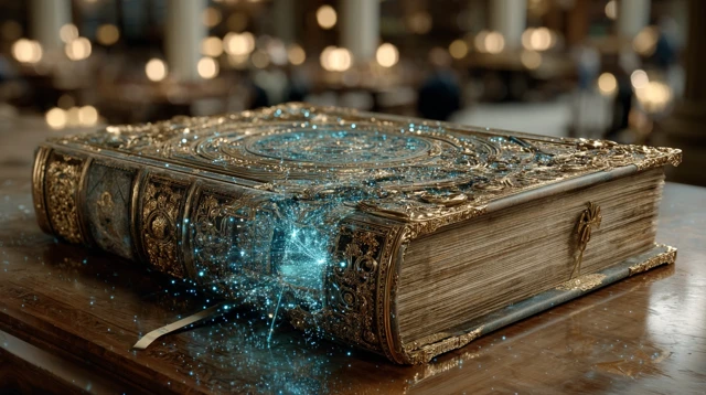 Cyber-Baroque Book: AI Algorithms and Gold Engravings