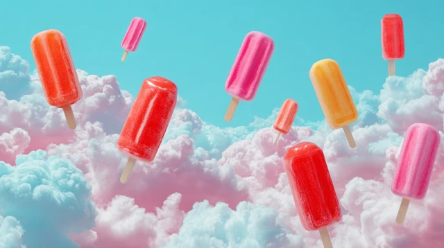 Floating Popsicles in Dreamy Summer Sky