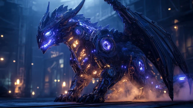 Mechanical Dragon Fantasy Art