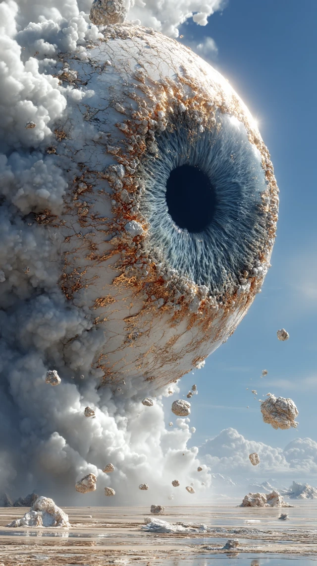 Surreal Eye Meteors Crashing to Earth