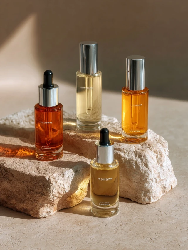 Oil Bottles Product Photography Skincare Serum