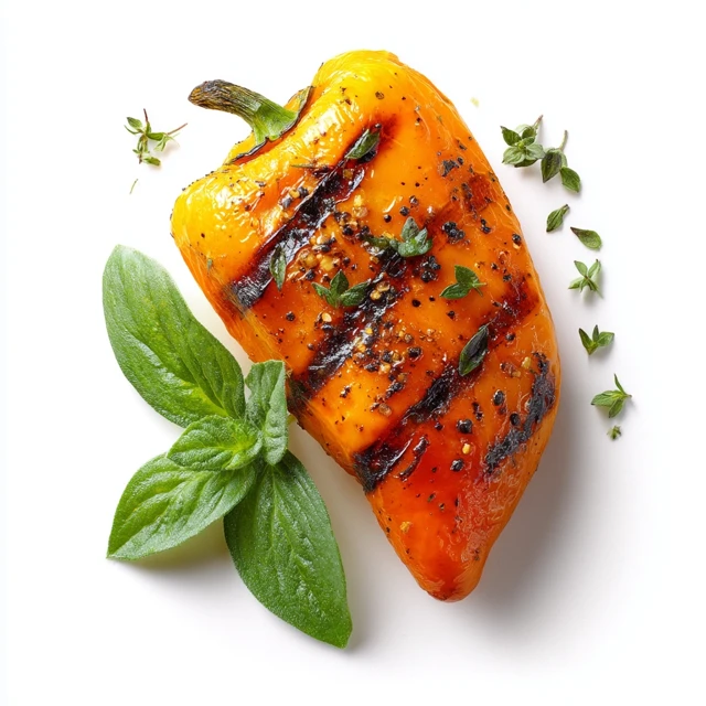 Grilled Bell Pepper with Oregano Fresh Food Photo