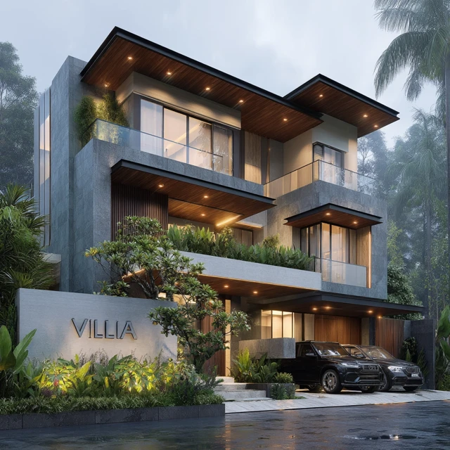 Luxury Tropical Villa: Modern Architecture