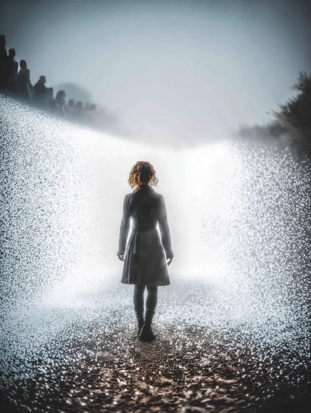 Woman Dissolving in Void: Emotional Emptiness